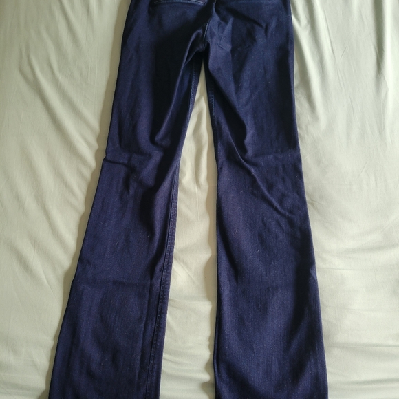 Express high rise 8R dark blue barely boot jeans - Picture 5 of 7